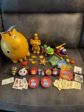 Large Ryan’s World Piggy Bank & Toy Collection.